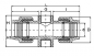 Preview: PP 32 x 3/4“ x 32 T-Stück mit Innengewinde - Abgang und Anschlussstutzen für Pflöcke